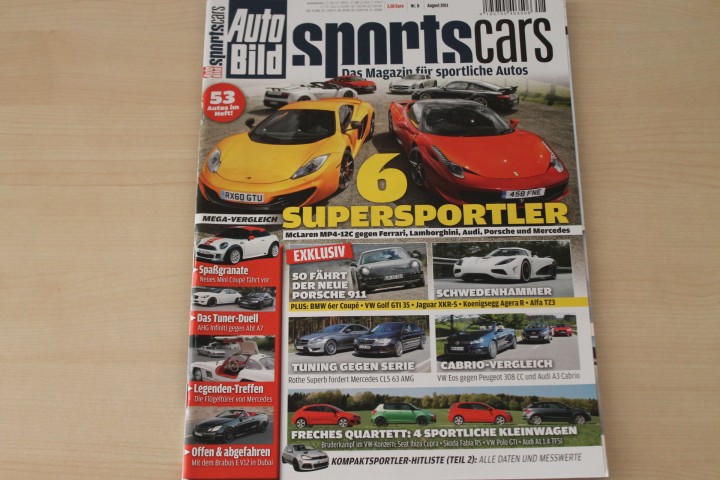 Deckblatt Auto Bild Sportscars (08/2011)
